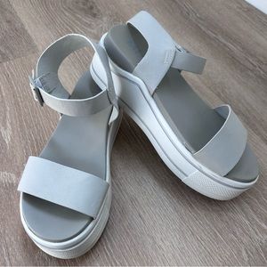 MIA Odelia‎ Womens Platform Sandals|Grey/White|Sz 7.5